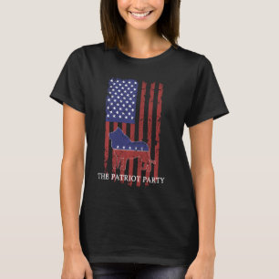Vertikale amerikanische Flagge gestört Patriot Par T-Shirt
