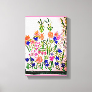 Vertikale Anordnung Premium geflochtene Canvas Leinwanddruck