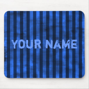 Vertikale blaue Streifen Mousepad