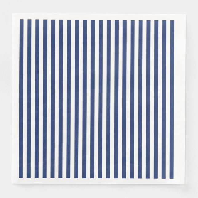 Vertikale dünne Navy-Streifen Serviette (Vorderseite)