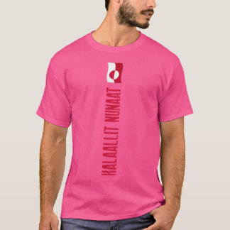 Vertikale Flagge Grönlands Kalaallit Nunaat T-Shirt