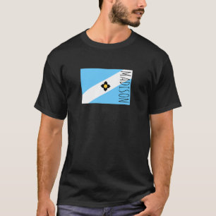 Vertikale Flagge von Madison, Wisonsin-T - Shirt