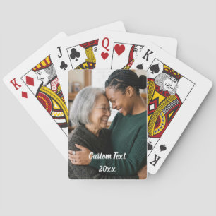Vertikale Fotokarten - Benutzerdefinierter Text Po Spielkarten
