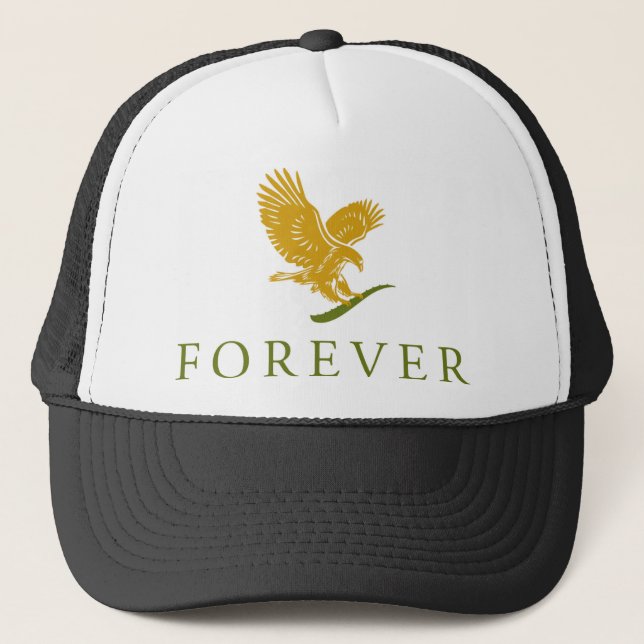 Vertikale FÜR IMMER Feathered.png Truckerkappe (Vorderseite)
