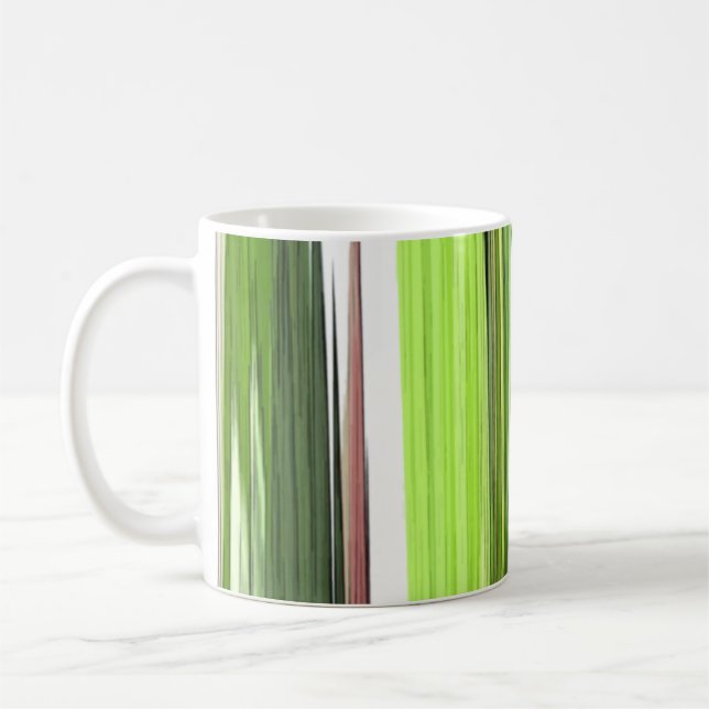 Vertikale grüne Abstraktion 422 Kaffeetasse (Links)