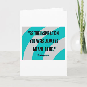 Vertikale Grußkarte für Inspiration Karte