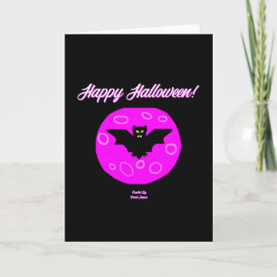 Vertikale Halloween Bat Grußkarte Karte