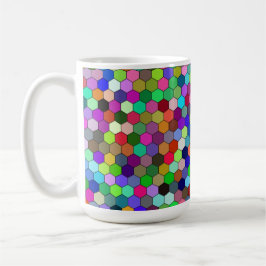 Vertikale Hexagons 15oz Tasse