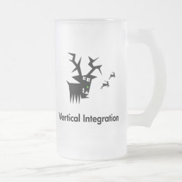 Vertikale Integration von Hirschen Mattglas Bierglas