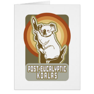 Vertikale Karte nach Eukalyptik Koalas