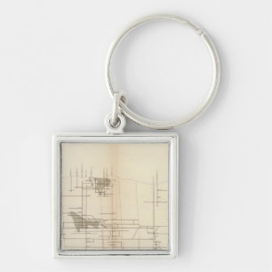 Vertikale Längsprojektion I Comstock Lose Schlüsselanhänger