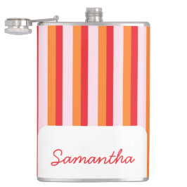 Vertikale Linien personalisierte Streifen Flachmann