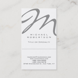 Vertikale, moderne Monogramm-Business-Karte für de Visitenkarte