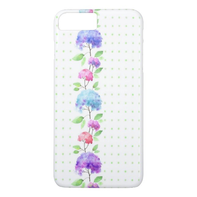 Vertikale nahtlose Mustergrenze des Aquarells Case-Mate iPhone Hülle (Rückseite)