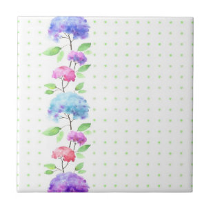 Vertikale nahtlose Mustergrenze des Aquarells Fliese