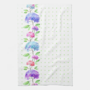 Vertikale nahtlose Mustergrenze des Aquarells Handtuch