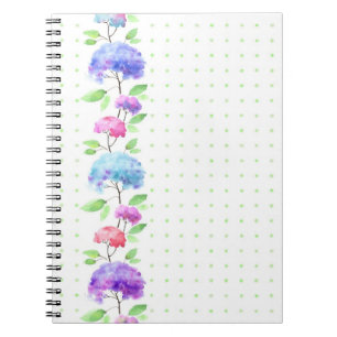 Vertikale nahtlose Mustergrenze des Aquarells Notizblock