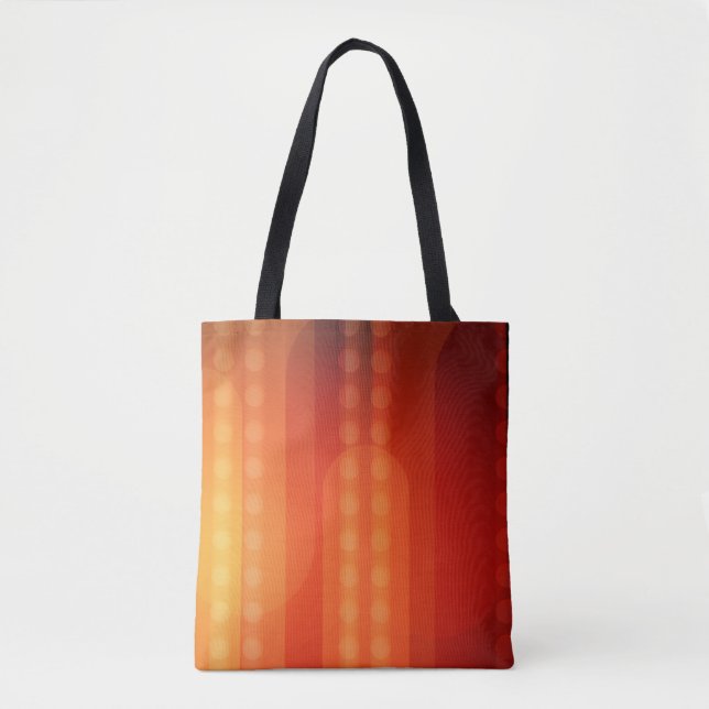 Vertikale, orangefarbene Punkte auf einer Tasche (Vorderseite)
