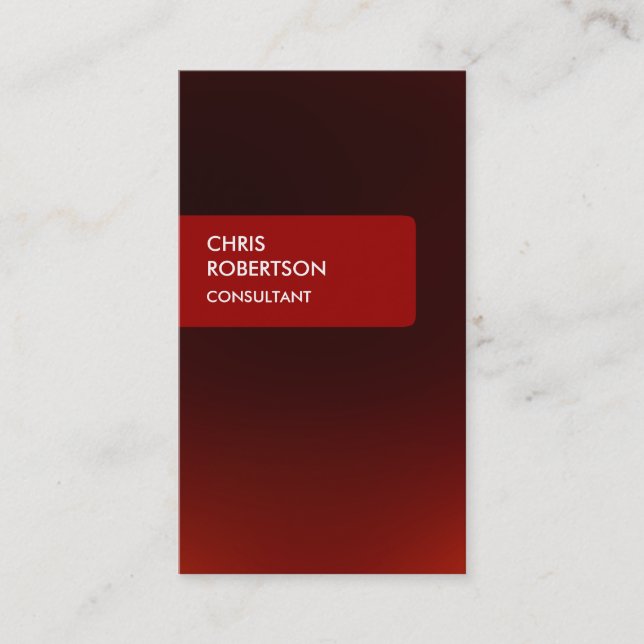 Vertikale Red Strip attraktive Charm Business Card Visitenkarte (Vorderseite)