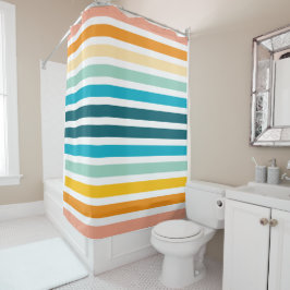 Vertikale Regenbogenstreifen Duschvorhang