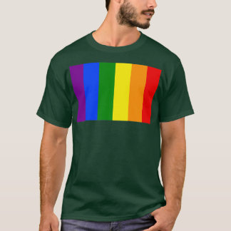 Vertikale Regenbogenstreifen T-Shirt