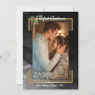 Vertikale Sable Marbour Foto Holiday Card Einladung