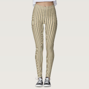 Vertikale Sepia Streifen Leggings