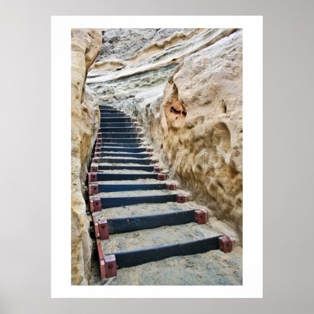 Vertikale Strandtreppe Poster (Vorne)