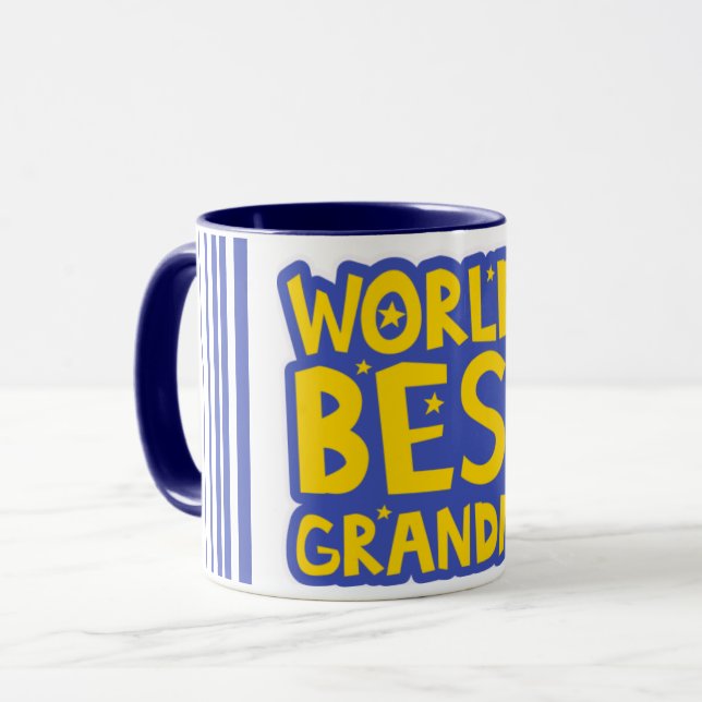 Vertikale Streifen der weltbeste Oma-Kaffee Tasse (Vorderseite Links)