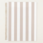 Vertikale Streifen in Beige und Weiß gestreift Planer<br><div class="desc">Vertikale Streifen - beige und weiße Streifen.</div>
