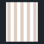 Vertikale Streifen in Beige und Weiß gestreift Poster<br><div class="desc">Vertikale Streifen - beige und weiße Streifen.</div>