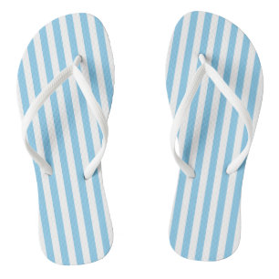 Vertikale Streifen in blau und weiß mittlerer Größ Flip Flops