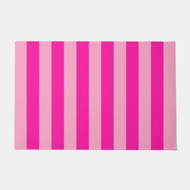 Vertikale Streifen in rosa Fußmatte (Vorderseite)