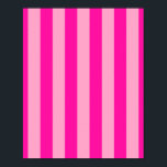 Vertikale Streifen in rosa Poster<br><div class="desc">Vertikale Streifen - rosa und heiß rosa.</div>