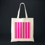 Vertikale Streifen in rosa Tragetasche<br><div class="desc">Vertikale Streifen - rosa und heiß rosa.</div>