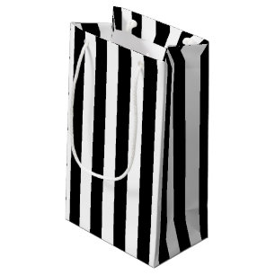Vertikale Streifen in Schwarz und Weiß Kleine Geschenktüte