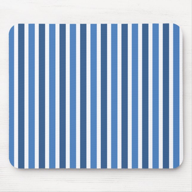 Vertikale Streifen Mousepad, blau Mousepad (Vorne)