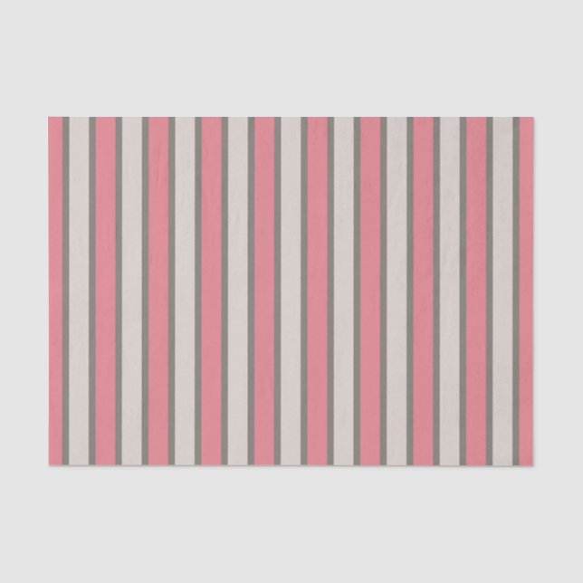 Vertikale Streifen rosa und grau Seidenpapier (Vorderseite)