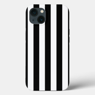 Vertikale Streifen schwarz und weiß gestreift Case-Mate iPhone Hülle