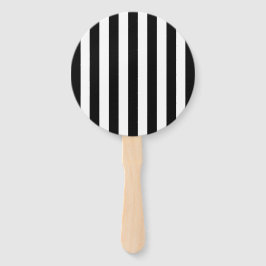 Vertikale Streifen schwarz und weiß gestreift Fächer