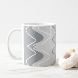 Vertikale Streifen, verschiedene Grautöne Kaffeetasse