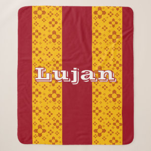 Vertikale Streifen Zia Sun Red Yellow New Mexico Sherpadecke