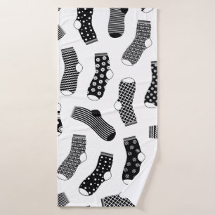 Vertikale Textur der gestreiften und polka dot soc Badehandtuch