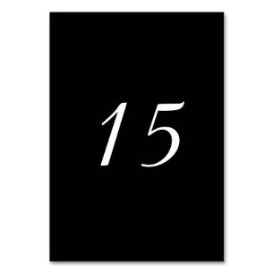 Vertikale Tischnummer Schwarz/Weiß