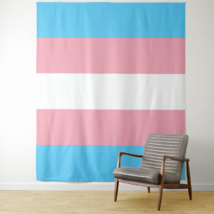 Vertikale Transgender-Pride-Markierung Wandteppich