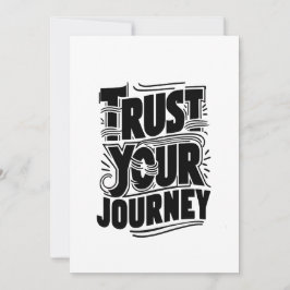 Vertikale Typografie-Kunst "Vertraue deiner Reise" Feiertagskarte