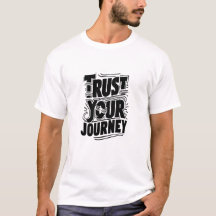 Vertikale Typografie-Kunst 'Vertraue deiner Reise'