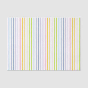 Vertikale umrissene Pastellregenbogen-Streifen Seidenpapier