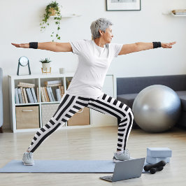 Vertikale und horizontale Streifen Leggings