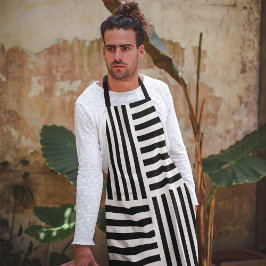 Vertikale und horizontale Streifen Schürze